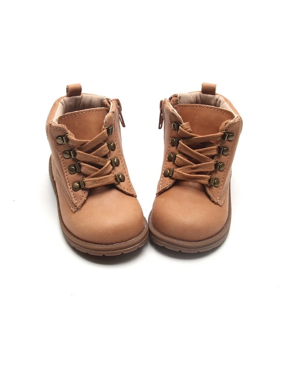 Consciously Baby Kids Lace-Up Combat Boots - Toddlers' Shoes in Sand